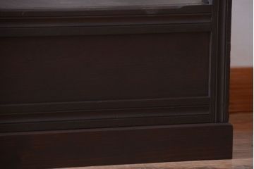 【K様ご成約済・ご決済用】和製アンティーク　とても背の低い古い木のショーケース(ガラスケース)