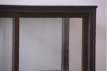 【K様ご成約済・ご決済用】和製アンティーク　とても背の低い古い木のショーケース(ガラスケース)