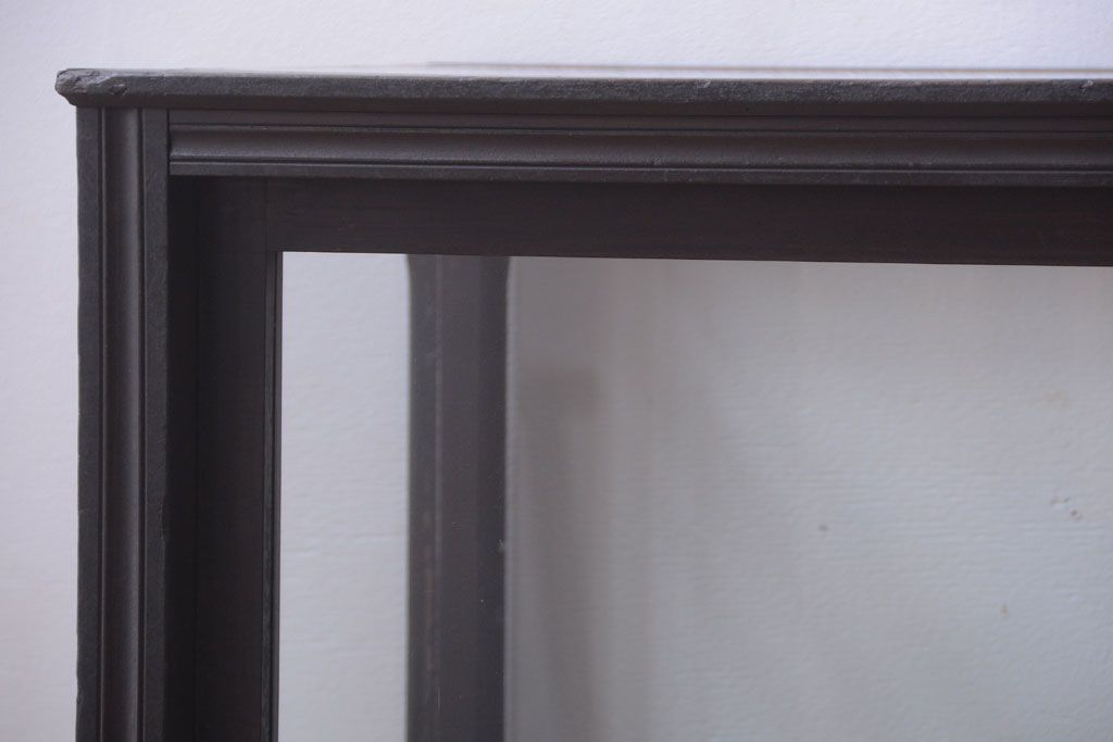 【K様ご成約済・ご決済用】和製アンティーク　とても背の低い古い木のショーケース(ガラスケース)