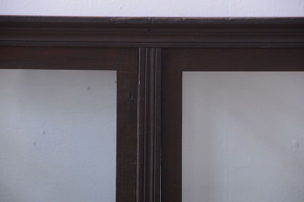 【K様ご成約済・ご決済用】和製アンティーク　とても背の低い古い木のショーケース(ガラスケース)