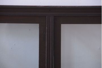 【K様ご成約済・ご決済用】和製アンティーク　とても背の低い古い木のショーケース(ガラスケース)