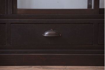 【K様ご成約済・ご決済用】和製アンティーク　とても背の低い古い木のショーケース(ガラスケース)