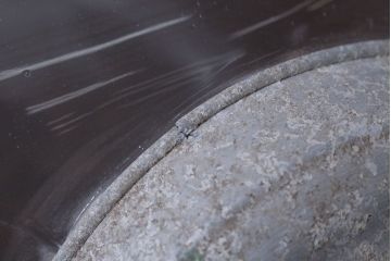 アンティーク雑貨　昭和レトロ　アルミの蓋付き!アンティークガラス瓶2個セット