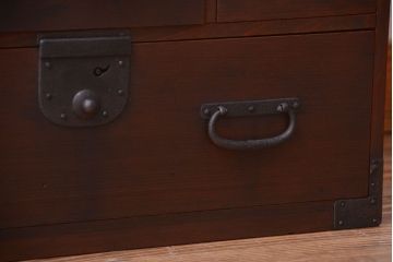 アンティーク家具　古民具・骨董　シンプルで小さなアンティーク帳場箪笥