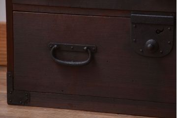 アンティーク家具　古民具・骨董　シンプルで小さなアンティーク帳場箪笥