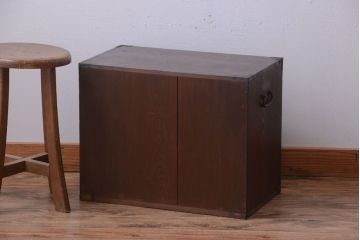 アンティーク家具　古民具・骨董　シンプルで小さなアンティーク帳場箪笥