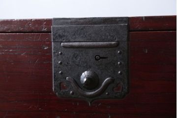 アンティーク家具　古民具・骨董　江戸〜明治期　かくし付き!鉄脚時代箪笥ローボード