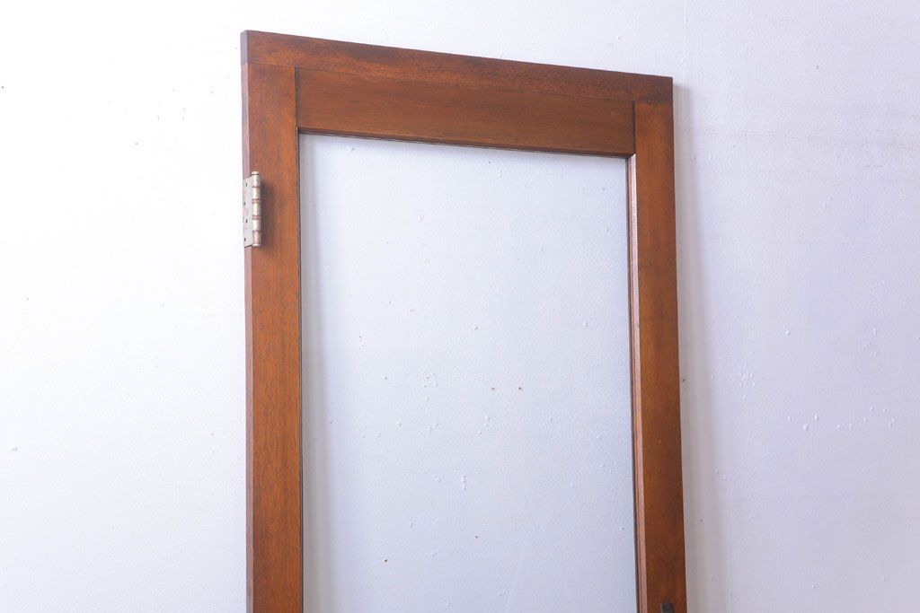 和製アンティーク　大きなガラス面の古い木製ドア