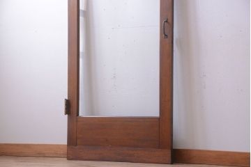 和製アンティーク　大きなガラス面の古い木製ドア