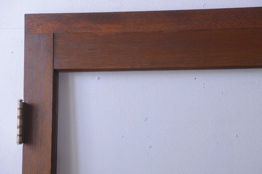 和製アンティーク　大きなガラス面の古い木製ドア