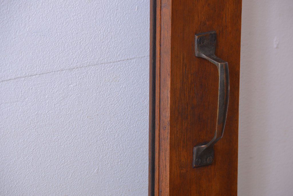 和製アンティーク　大きなガラス面の古い木製ドア