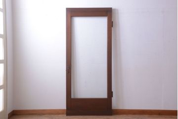和製アンティーク　大きなガラス面の古い木製ドア