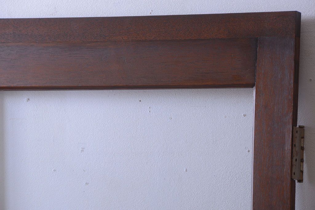 和製アンティーク　大きなガラス面の古い木製ドア