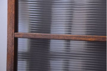 アンティーク　シンプルでおしゃれなモールガラス入り引き戸4枚セット