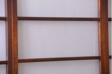 アンティーク　シンプルでおしゃれなモールガラス入り引き戸4枚セット