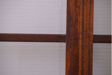 アンティーク　シンプルでおしゃれなモールガラス入り引き戸4枚セット