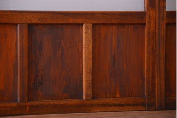 アンティーク　シンプルでおしゃれなモールガラス入り引き戸4枚セット