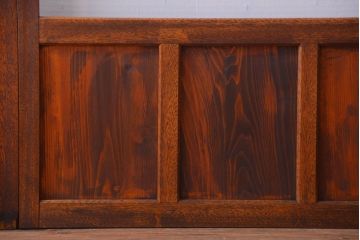 アンティーク　シンプルでおしゃれなモールガラス入り引き戸4枚セット