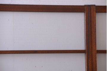 アンティーク　シンプルでおしゃれなモールガラス入り引き戸4枚セット