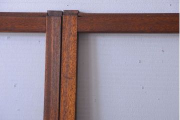 アンティーク　シンプルでおしゃれなモールガラス入り引き戸4枚セット