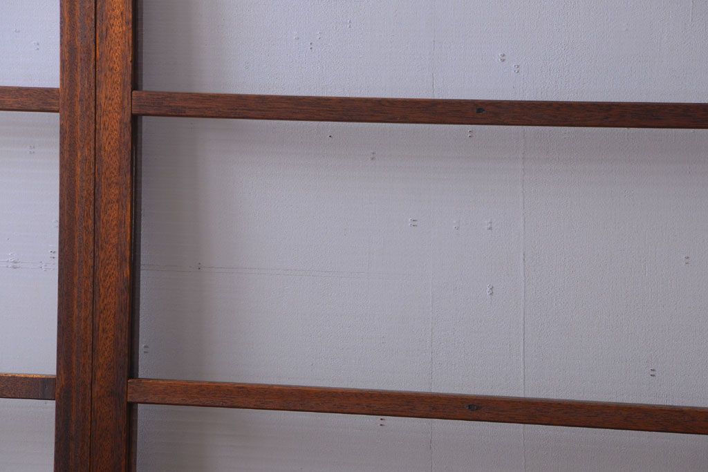 アンティーク　シンプルでおしゃれなモールガラス入り引き戸4枚セット