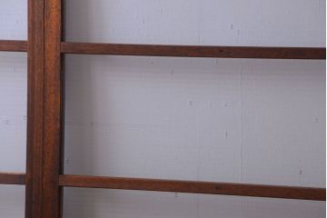 アンティーク　シンプルでおしゃれなモールガラス入り引き戸4枚セット