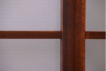 アンティーク　シンプルでおしゃれなモールガラス入り引き戸4枚セット