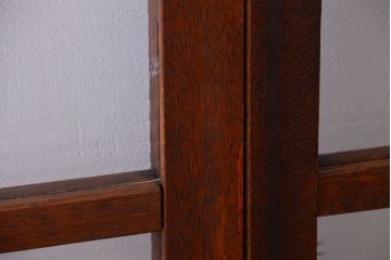 アンティーク　シンプルでおしゃれなモールガラス入り引き戸4枚セット