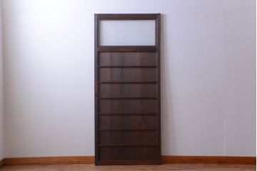 古民具・骨董　ダイヤガラス入り!アンティーク舞良戸(引き戸)(1)