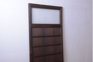 古民具・骨董　ダイヤガラス入り!アンティーク舞良戸(引き戸)(1)