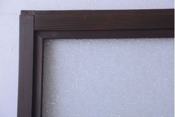 古民具・骨董　ダイヤガラス入り!アンティーク舞良戸(引き戸)(1)