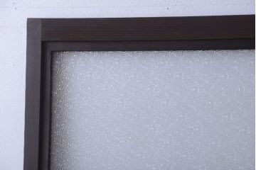 古民具・骨董　ダイヤガラス入り!アンティーク舞良戸(引き戸)(2)