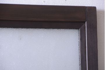 古民具・骨董　ダイヤガラス入り!アンティーク舞良戸(引き戸)(2)