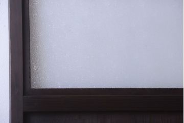 古民具・骨董　ダイヤガラス入り!アンティーク舞良戸(引き戸)(2)