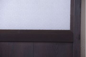 古民具・骨董　ダイヤガラス入り!アンティーク舞良戸(引き戸)(2)