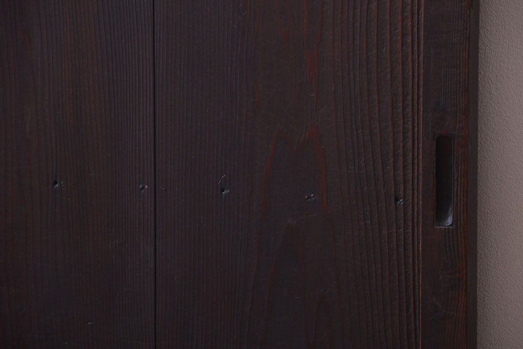 古民具・骨董　ダイヤガラス入り!アンティーク舞良戸(引き戸)(2)