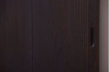 古民具・骨董　ダイヤガラス入り!アンティーク舞良戸(引き戸)(2)