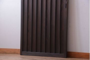 古民具・骨董　結霜ガラス入り!縦桟アンティーク引き戸