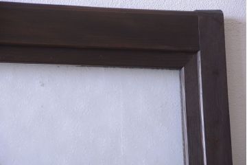 古民具・骨董　結霜ガラス入り!縦桟アンティーク引き戸