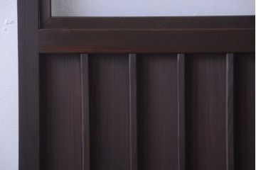 古民具・骨董　結霜ガラス入り!縦桟アンティーク引き戸