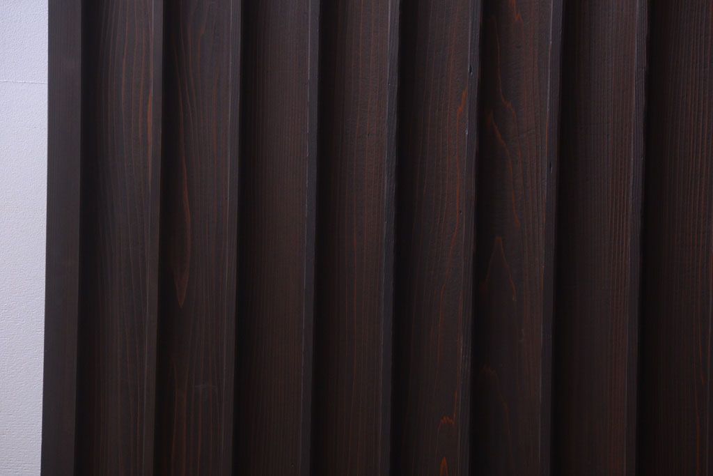 古民具・骨董　結霜ガラス入り!縦桟アンティーク引き戸