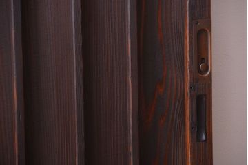 古民具・骨董　結霜ガラス入り!縦桟アンティーク引き戸