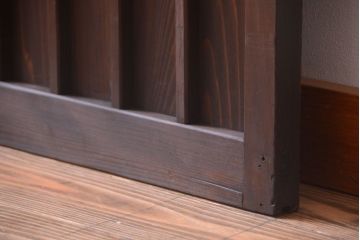 古民具・骨董　結霜ガラス入り!縦桟アンティーク引き戸