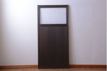 古民具・骨董　結霜ガラス入り!縦桟アンティーク引き戸