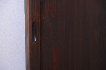 古民具・骨董　結霜ガラス入り!縦桟アンティーク引き戸