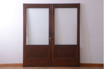 アンティーク　両開き　上質で重厚な大きなドア1対(2枚セット)