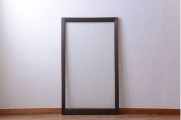 アンティーク　小さな銀モールガラス引き戸1枚(建具、窓)