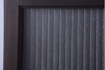 アンティーク　小さな銀モールガラス引き戸1枚(建具、窓)