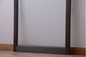 アンティーク　小さな銀モールガラス引き戸1枚(建具、窓)