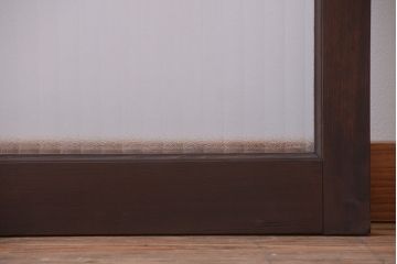 アンティーク　小さな銀モールガラス引き戸1枚(建具、窓)